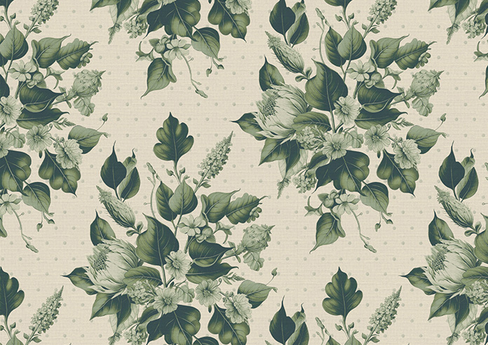 Pensford, Penn Bouquet Barbing Green - Roman Blind - Image 7